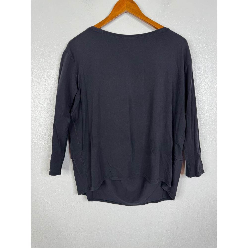 Lululemon Back in Action Long Sleeve Shirt Black Relaxed Fit Top